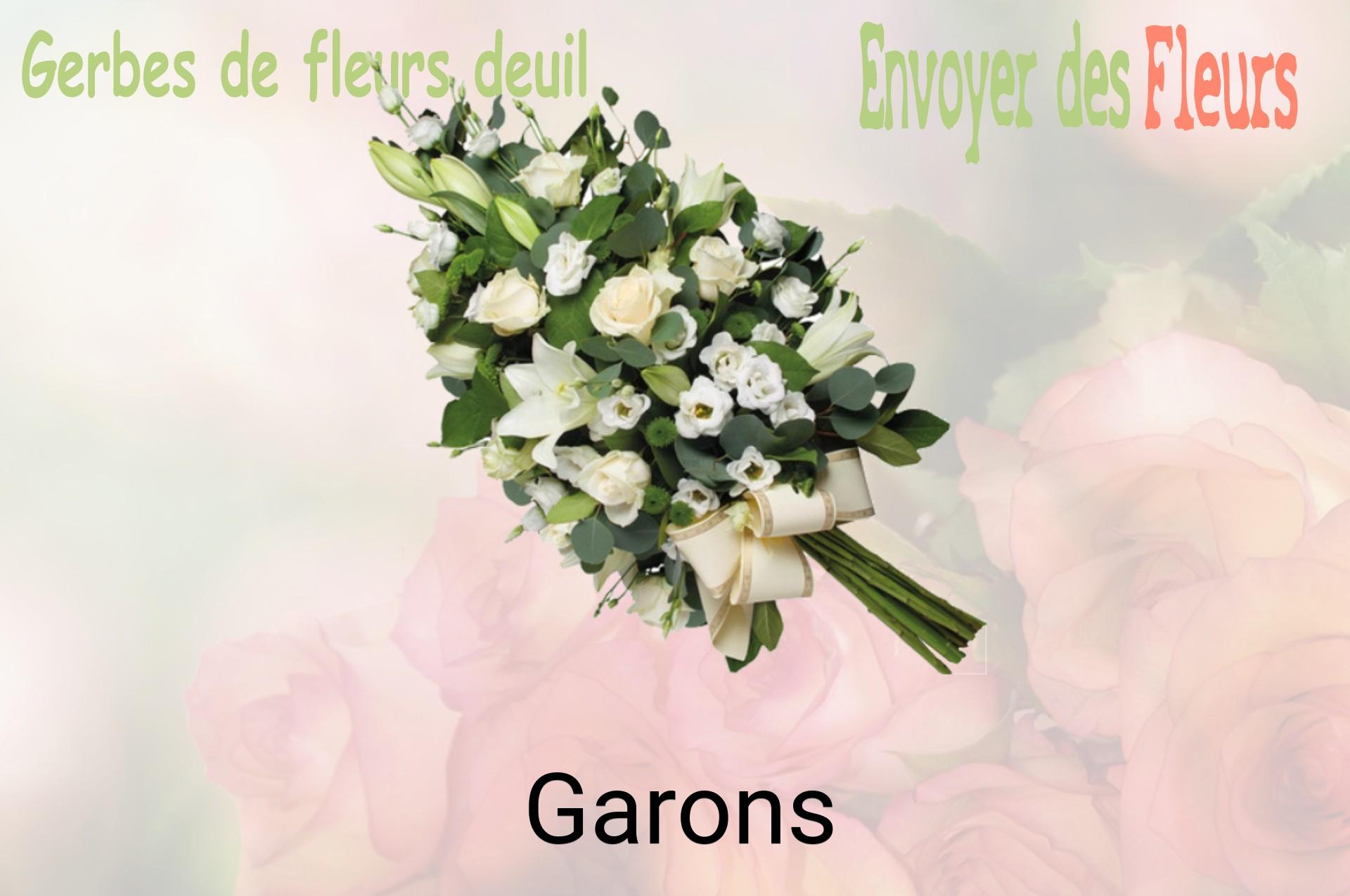 Gerbe de fleurs de deuil livrée à Garons